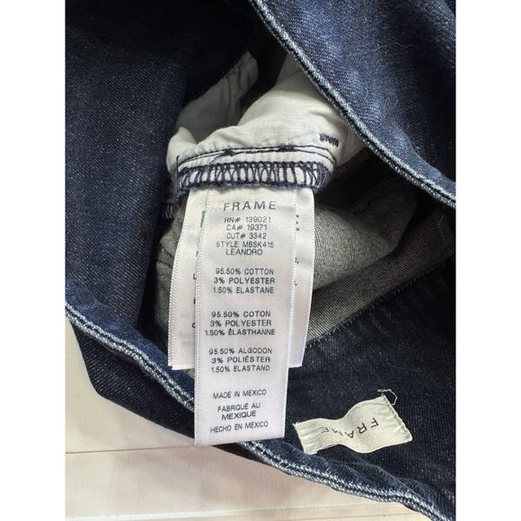 Frame Womens Jeans 26 Leandro Skinny Button Fly Blue Military High Waist Stretch - Picture 4 of 8